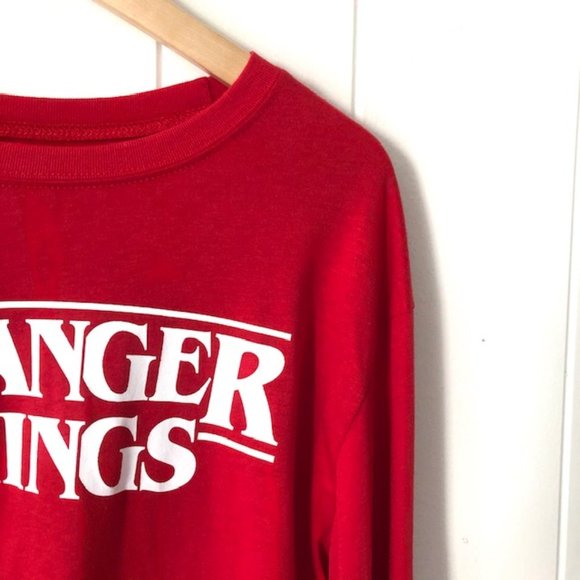 Stranger Things Long Sleeve Red T-Shirt - Picture 7 of 9
